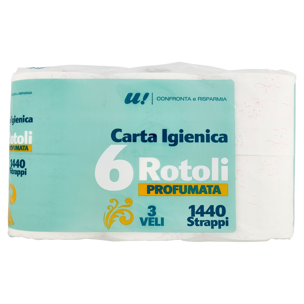 6 Rotoli Carta Igienica Profumata 3 Veli U! Confronta e Risparmia